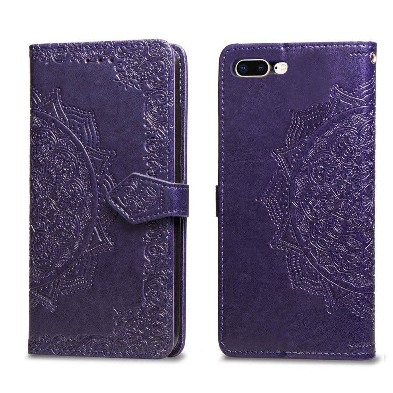 Flip Cover iPhone 7 Plus / 8 Plus Sort Mandala I Middelalderen