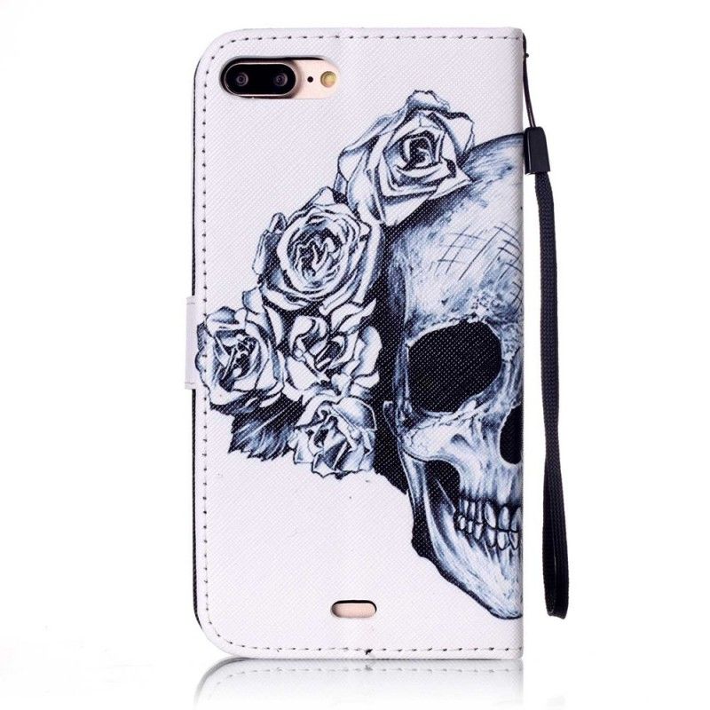 Flip Cover Læder iPhone 7 Plus / 8 Plus Blomstret Kranium