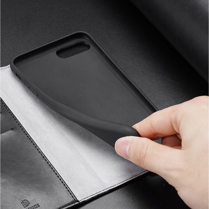 Flip Cover Læder iPhone 7 Plus / 8 Plus Sort Kado-Serie Dux Ducis Beskyttelse