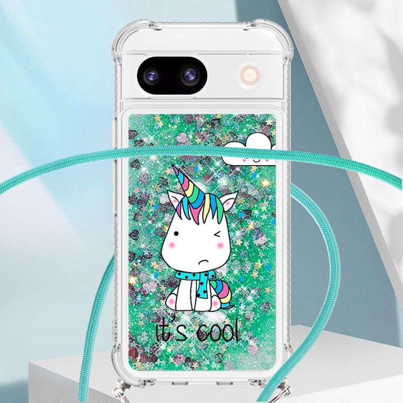 Cover Google Pixel 8a Sequined Cord Fun Mønster