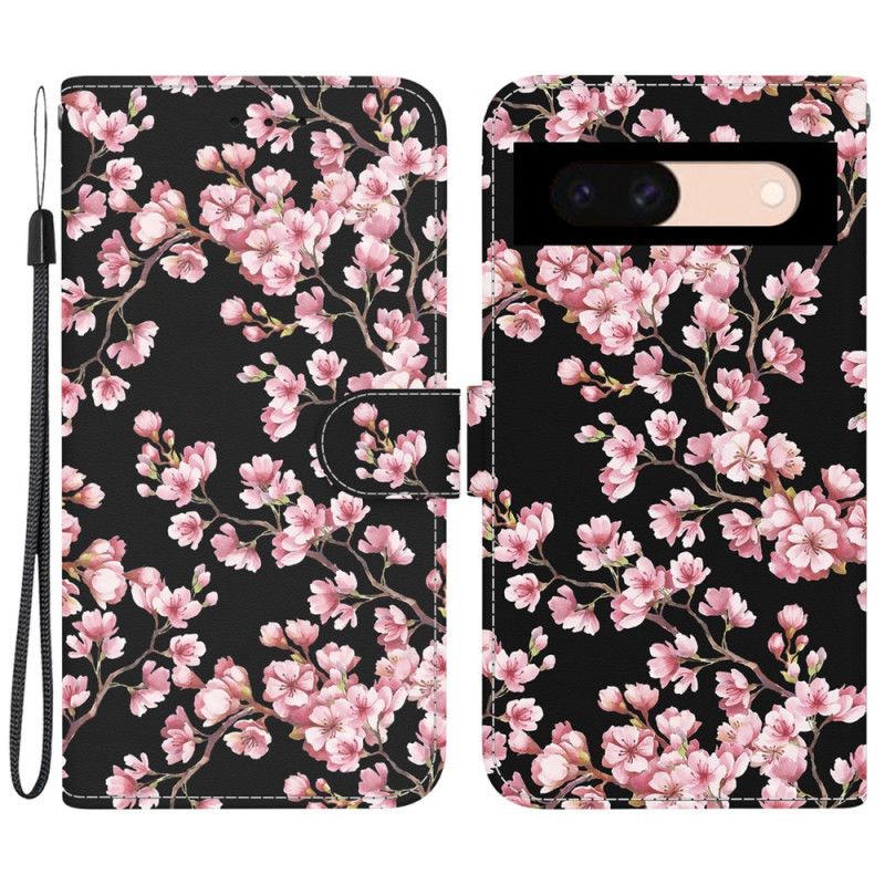 Flip Cover Google Pixel 8a Blommeblomster Med Rem