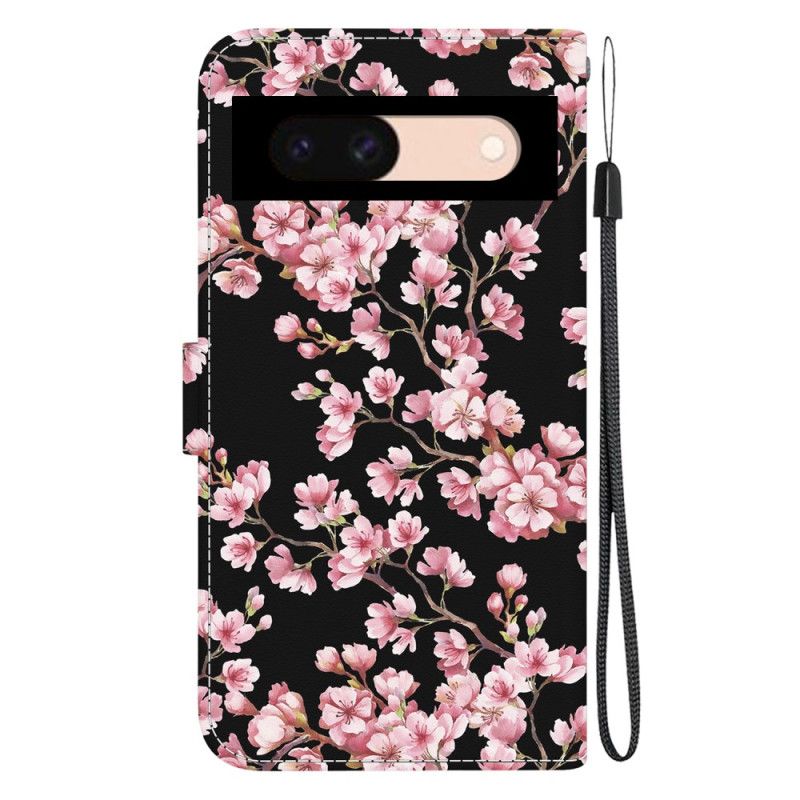 Flip Cover Google Pixel 8a Blommeblomster Med Rem