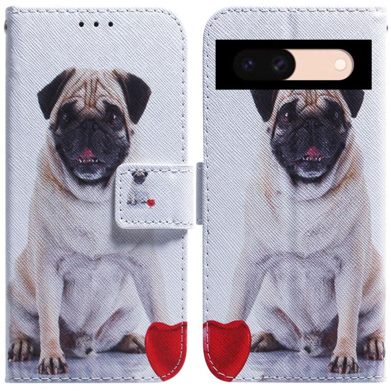 Flip Cover Google Pixel 8a Mops Hund