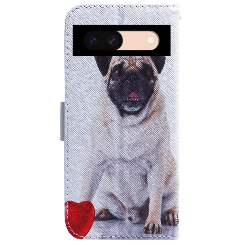 Flip Cover Google Pixel 8a Mops Hund