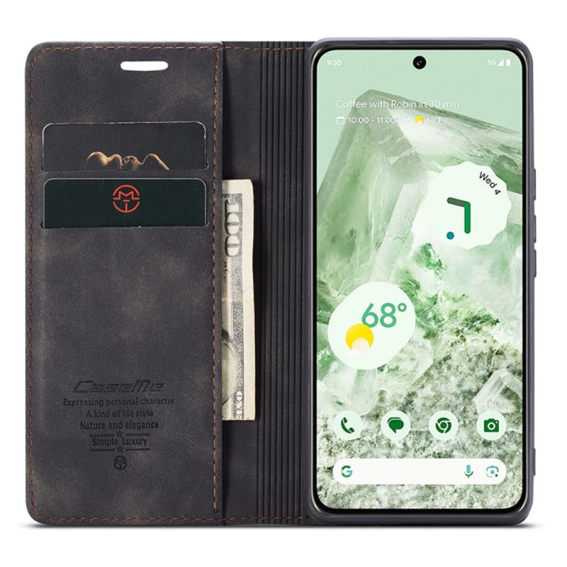 Læder Cover Google Pixel 8a Telefon Etui Caseme Ruskindseffekt