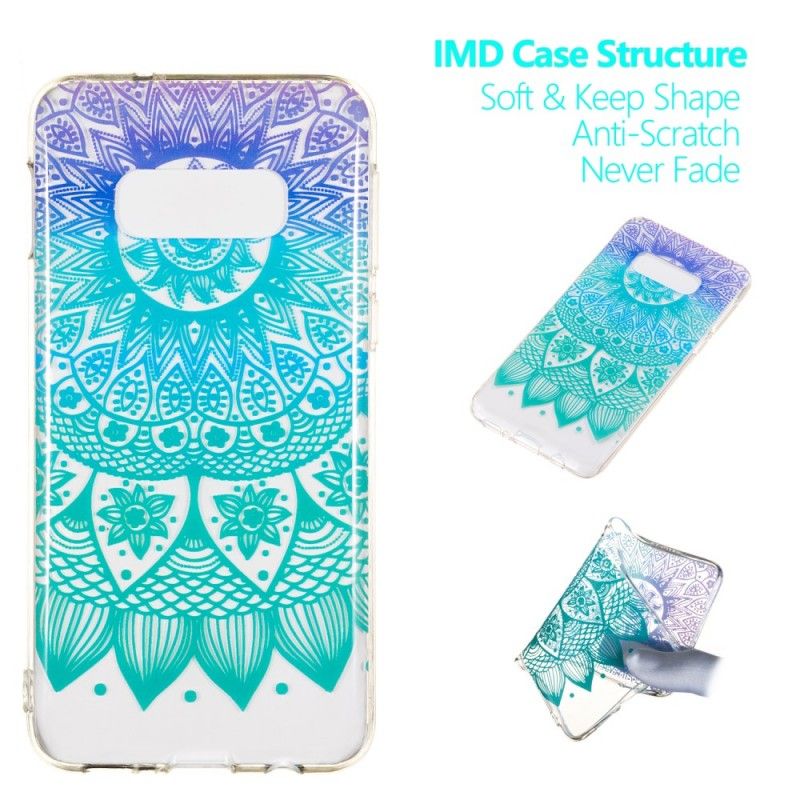 Cover for Samsung Galaxy S10e Gennemsigtig Farverig Mandala