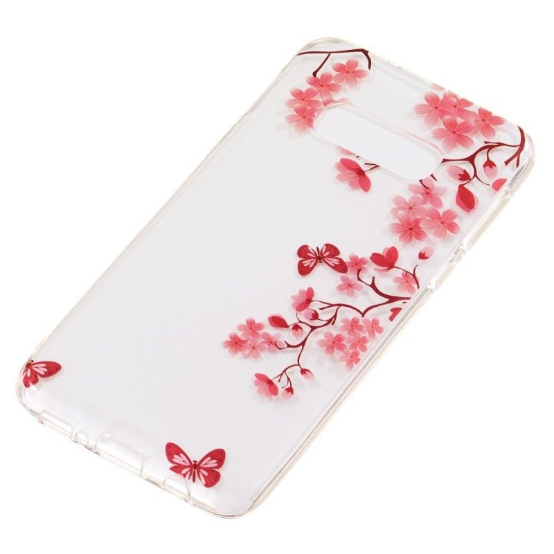 Cover for Samsung Galaxy S10e Gennemsigtigt Blomstrende Træ