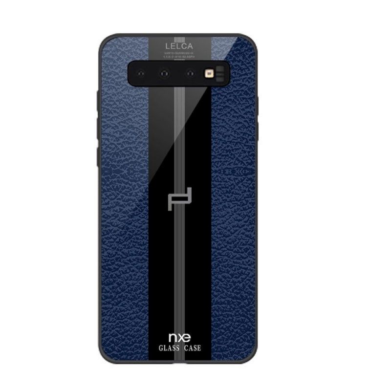 Cover for Samsung Galaxy S10e Hvid Nxe Lelca Læder Effekt