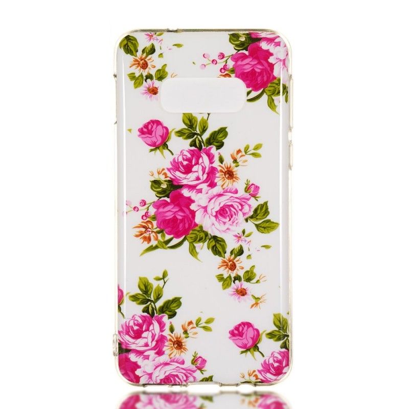 Cover Samsung Galaxy S10e Fluorescerende Frihedsblomster Original