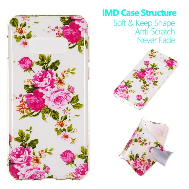 Cover Samsung Galaxy S10e Fluorescerende Frihedsblomster Original