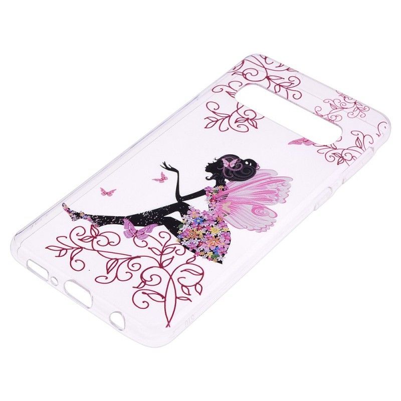 Cover Samsung Galaxy S10e Gennemsigtig Blomsterfe Original