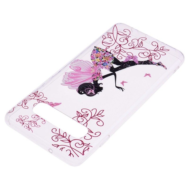 Cover Samsung Galaxy S10e Gennemsigtig Blomsterfe Original