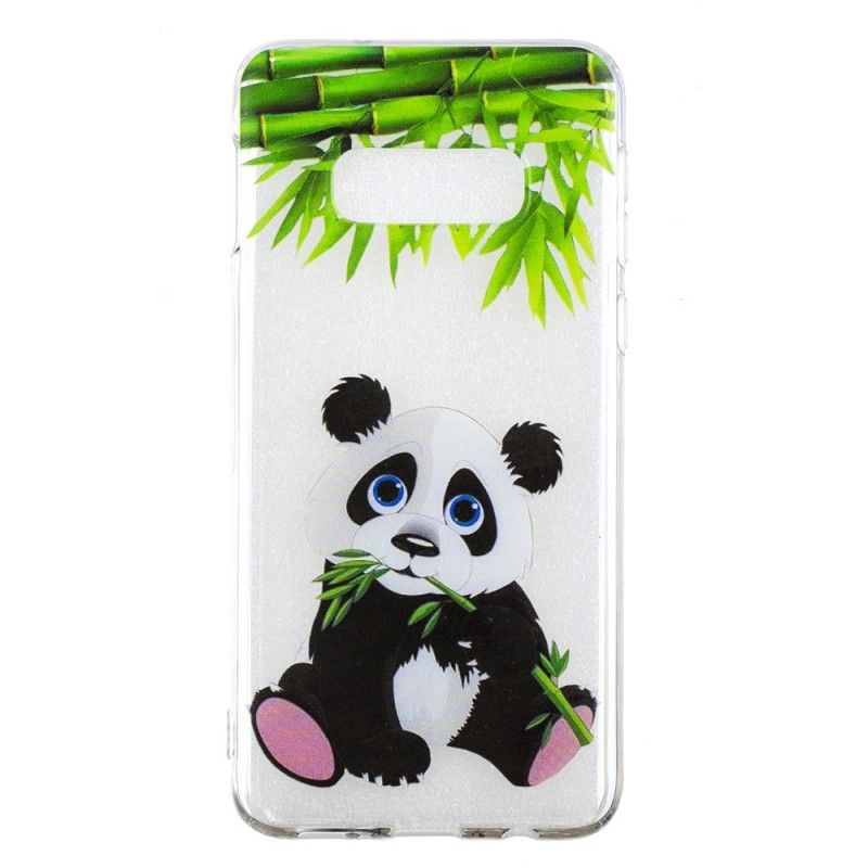 Cover Samsung Galaxy S10e Gennemsigtig Panda-Spisning