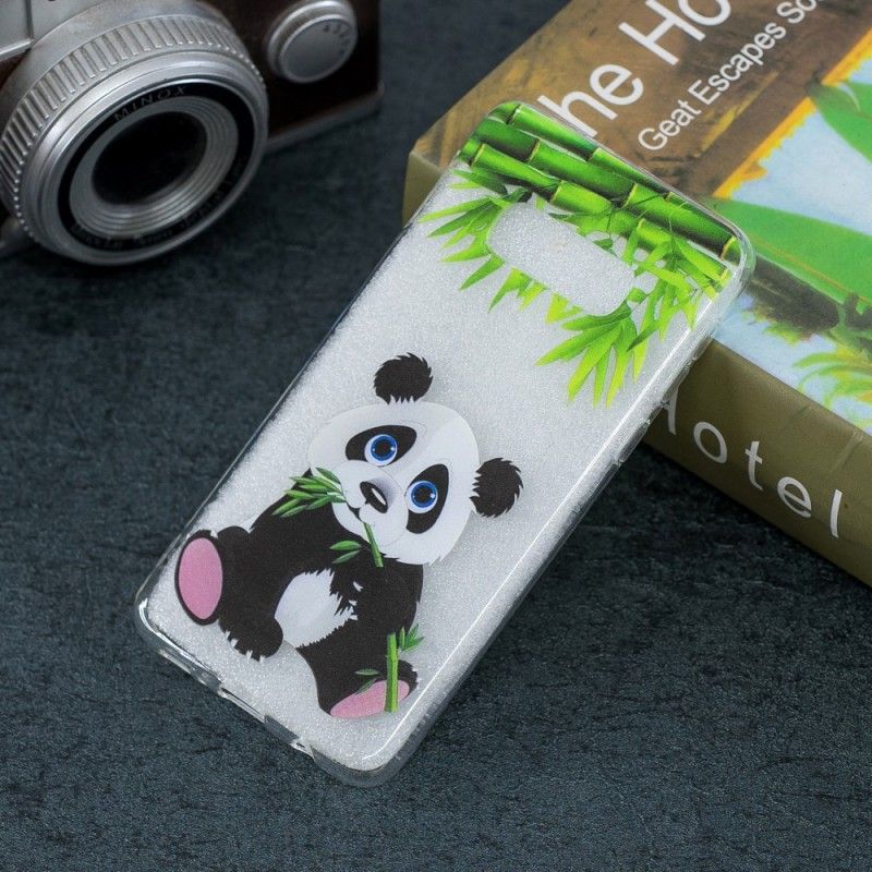 Cover Samsung Galaxy S10e Gennemsigtig Panda-Spisning