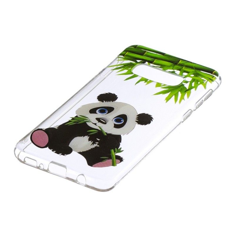 Cover Samsung Galaxy S10e Gennemsigtig Panda-Spisning