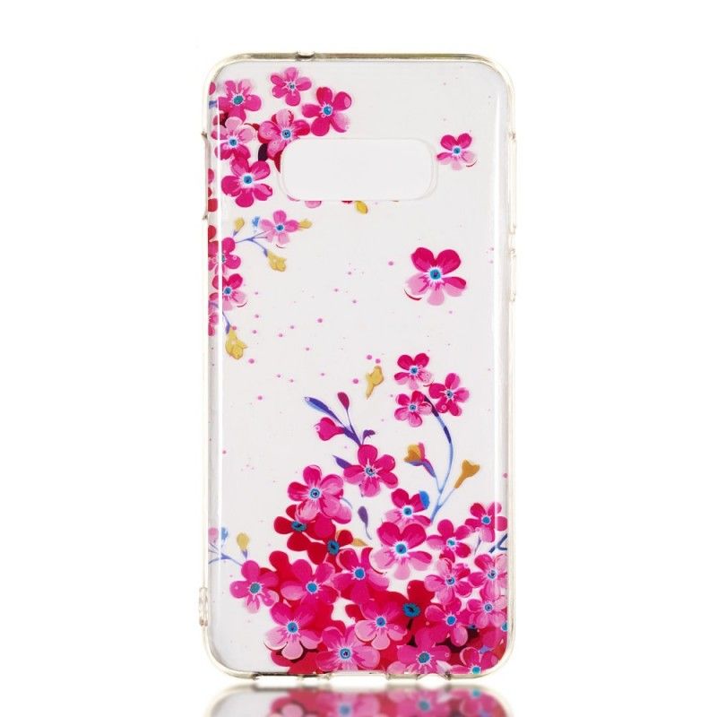 Cover Samsung Galaxy S10e Gule Og Magenta Blomster