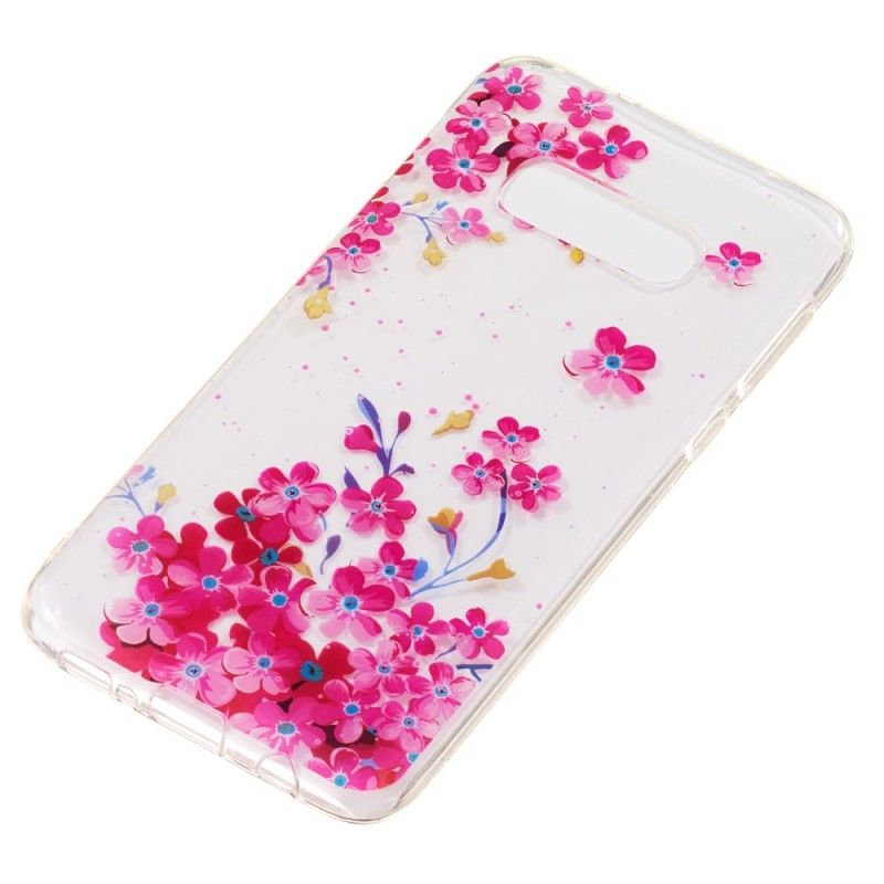 Cover Samsung Galaxy S10e Gule Og Magenta Blomster