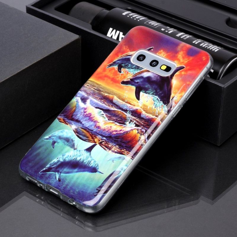 Cover Samsung Galaxy S10e Mobilcover Delfiner I Naturen