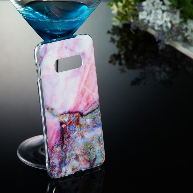 Cover Samsung Galaxy S10e Mobilcover Flerfarvet Marmor