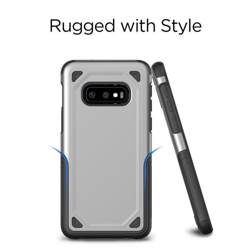 Cover Samsung Galaxy S10e Mørkeblå Premium Metaleffekt Original