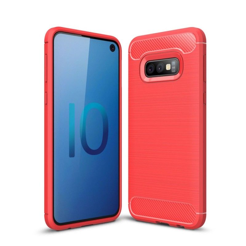 Cover Samsung Galaxy S10e Sort Børstet Kulfiber Beskyttelse