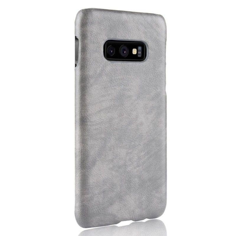 Cover Samsung Galaxy S10e Sort Lychee Læder Effekt