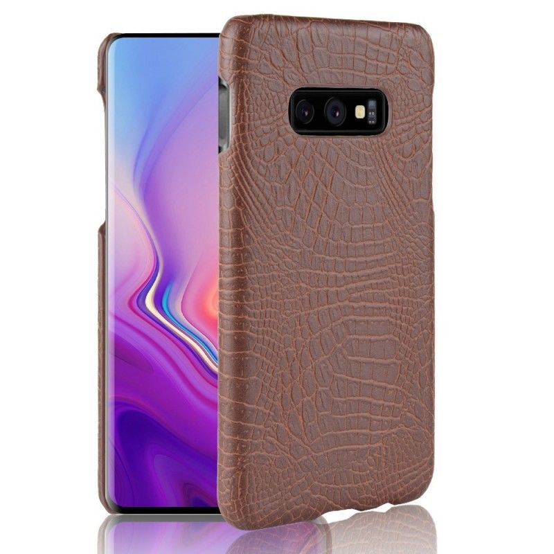 Cover Samsung Galaxy S10e Sort Mobilcover Krokodillehudeffekt