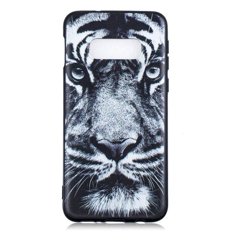 Cover Samsung Galaxy S10e Sort Og Hvid Tiger