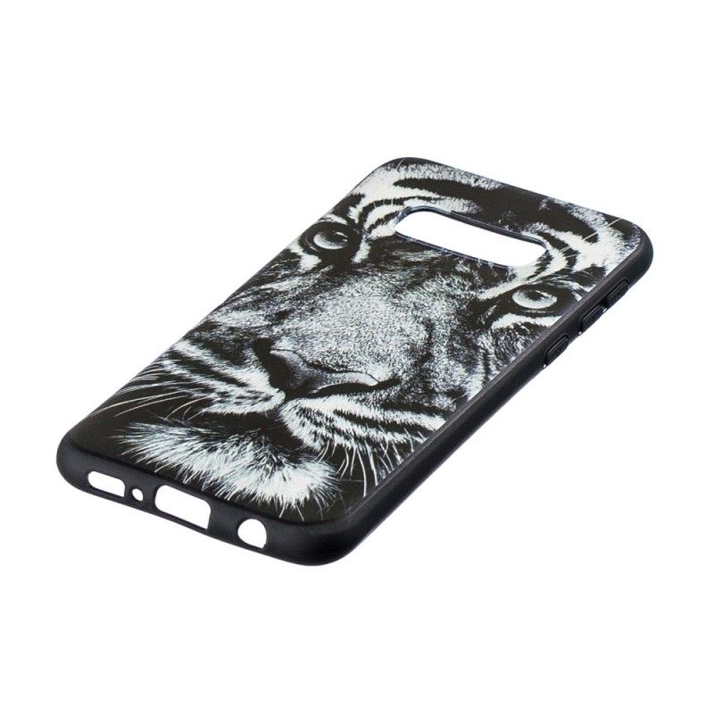 Cover Samsung Galaxy S10e Sort Og Hvid Tiger