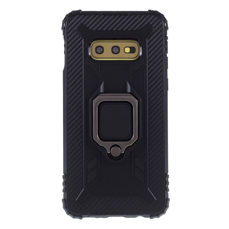 Cover Samsung Galaxy S10e Sort Ring Og Kulfiber