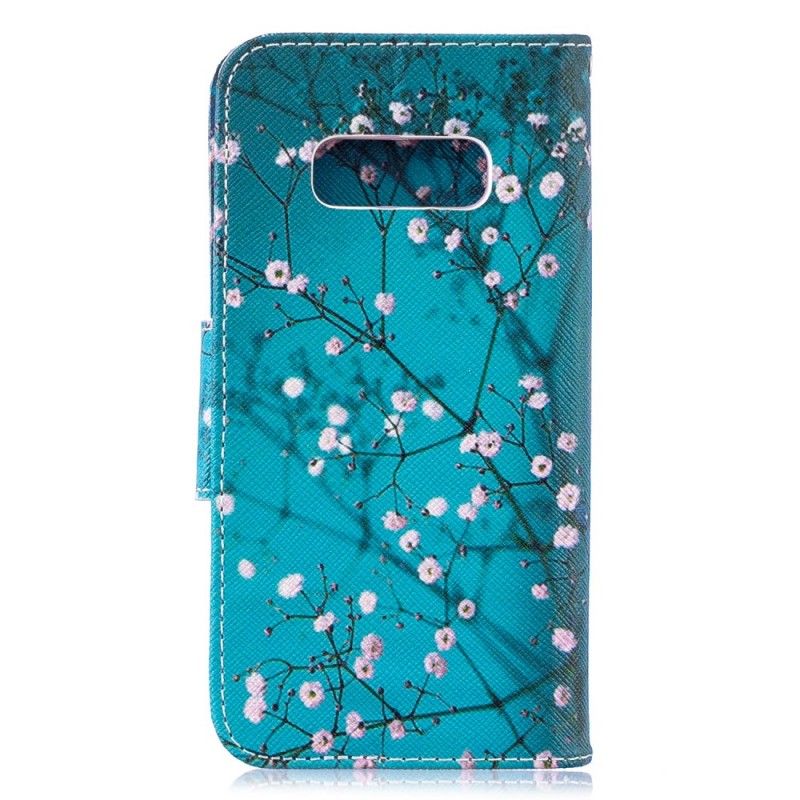 Flip Cover Læder for Samsung Galaxy S10e Blomstrende Træ