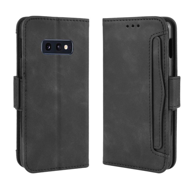 Flip Cover Læder for Samsung Galaxy S10e Sort Førsteklasses Multikort