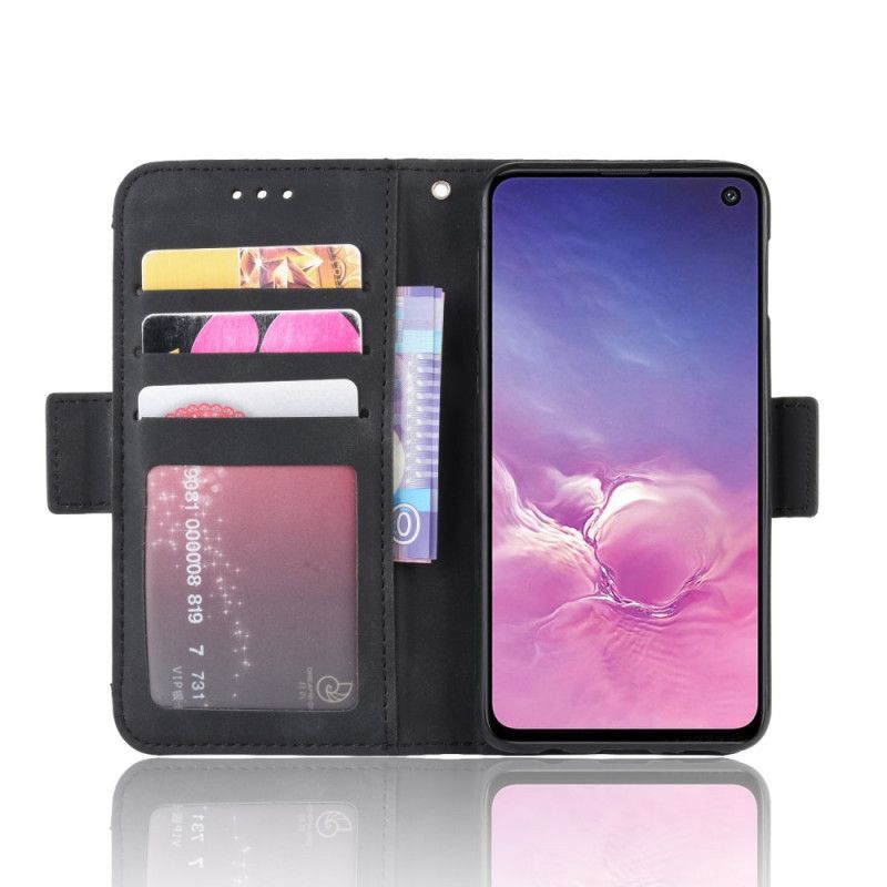 Flip Cover Læder for Samsung Galaxy S10e Sort Førsteklasses Multikort