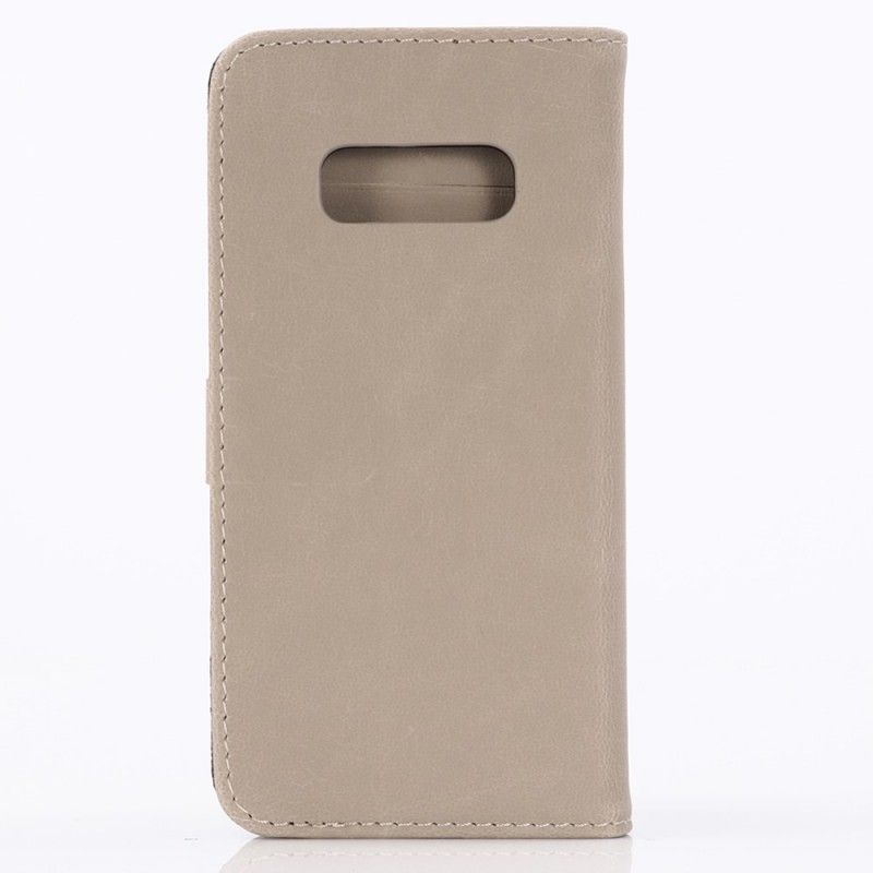 Flip Cover Læder for Samsung Galaxy S10e Sort Retro Kunstlæder