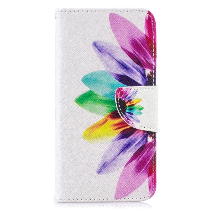 Flip Cover Læder Samsung Galaxy S10e Akvarelblomst Original