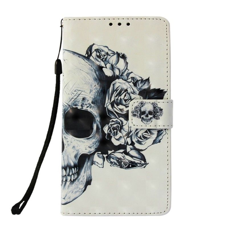 Flip Cover Læder Samsung Galaxy S10e Blomstret Kranium