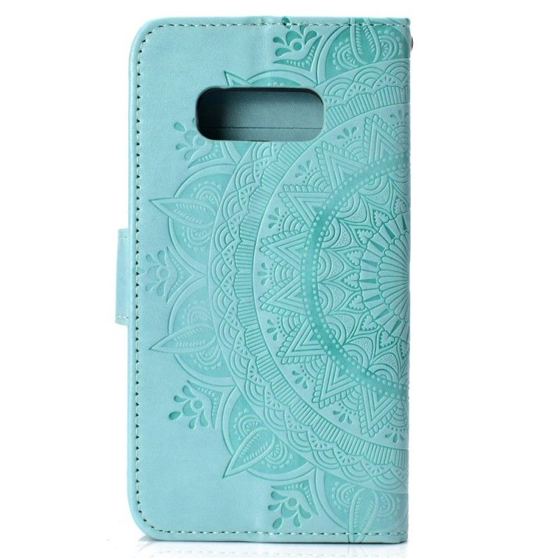 Flip Cover Læder Samsung Galaxy S10e Grå Solmandala