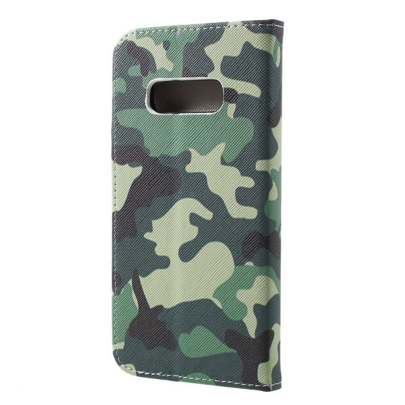 Flip Cover Læder Samsung Galaxy S10e Militær Camouflage