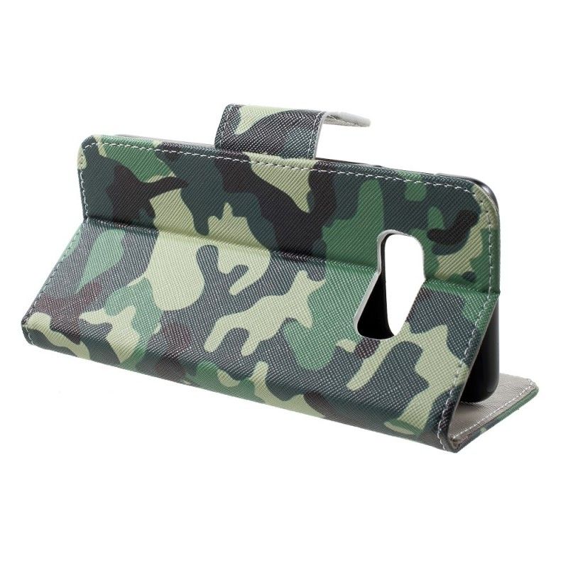 Flip Cover Læder Samsung Galaxy S10e Militær Camouflage