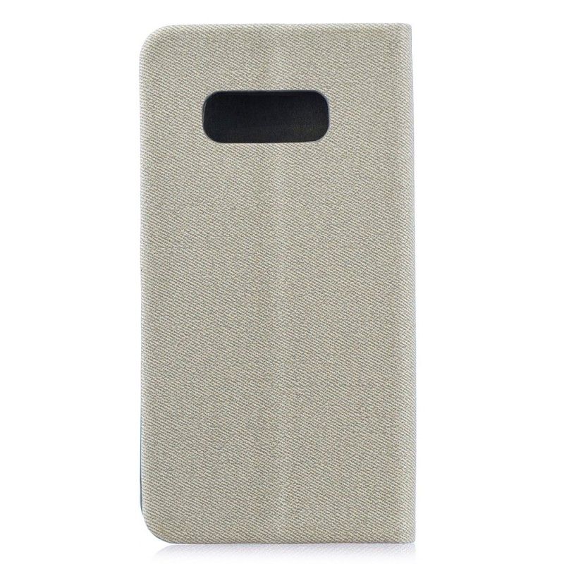 Flip Cover Læder Samsung Galaxy S10e Sort Lodret Linje