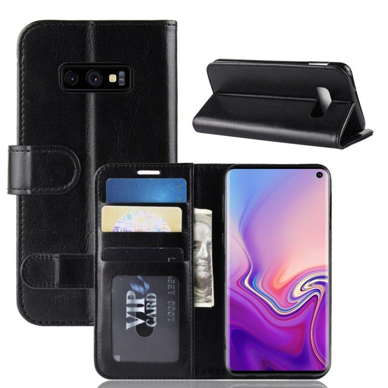 Flip Cover Samsung Galaxy S10e Sort Mobilcover Ultra Kunstlæder