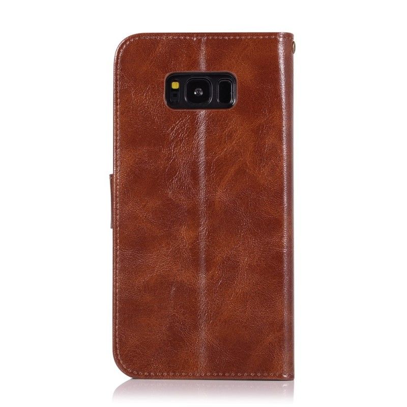 Flip Cover Samsung Galaxy S10e Vintage Lædereffekt Med Rem