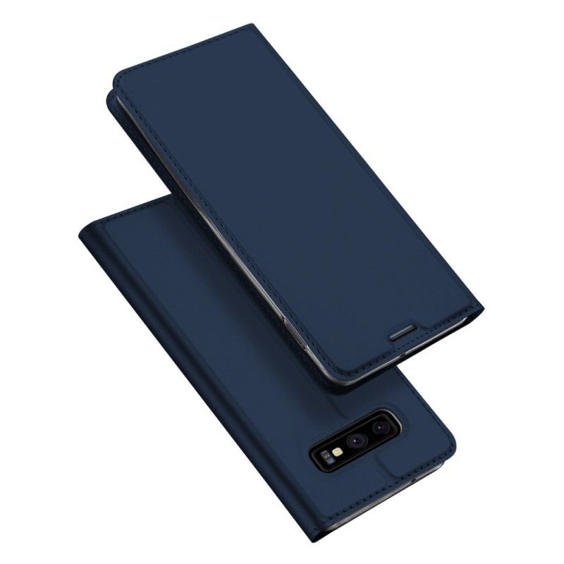 Læder Cover for Samsung Galaxy S10e Sort Førsteklasses Serie