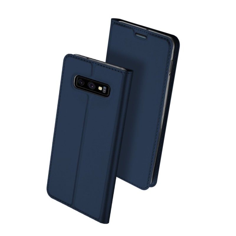 Læder Cover for Samsung Galaxy S10e Sort Førsteklasses Serie