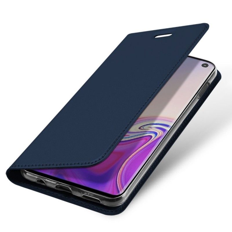 Læder Cover for Samsung Galaxy S10e Sort Førsteklasses Serie