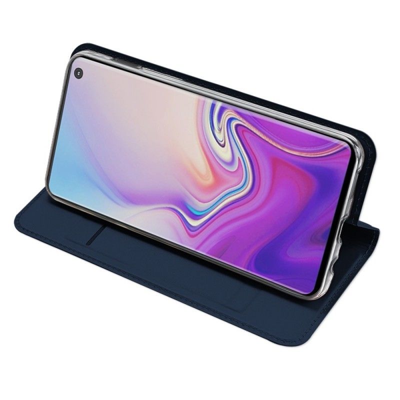 Læder Cover for Samsung Galaxy S10e Sort Førsteklasses Serie