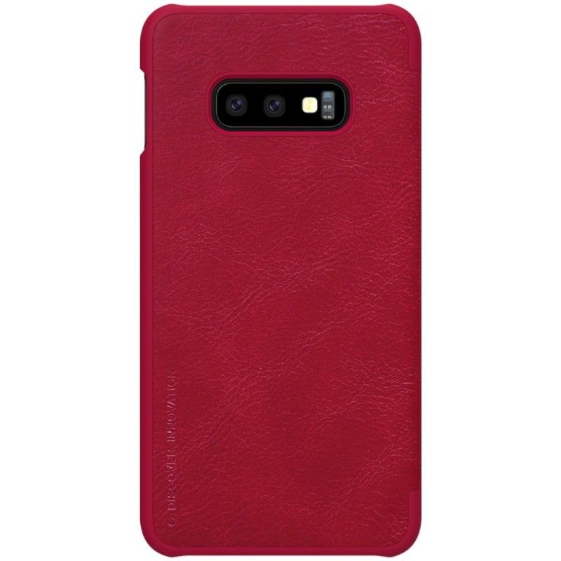 Læder Cover Samsung Galaxy S10e Hvid Nillkin Qin-Serie Original