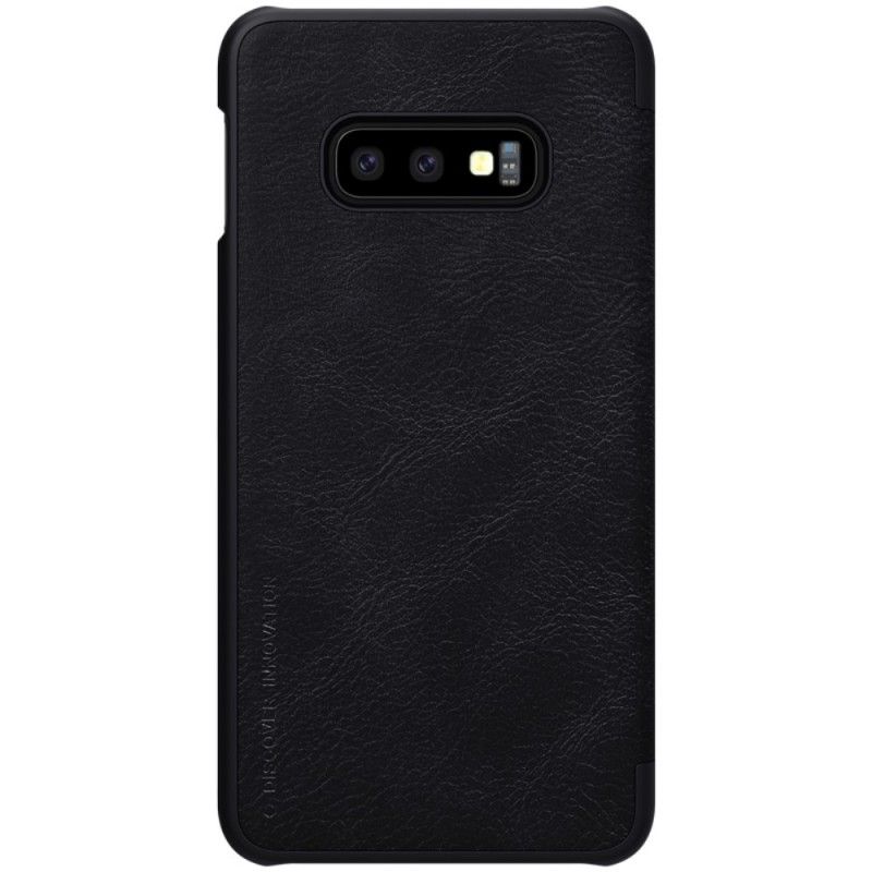 Læder Cover Samsung Galaxy S10e Hvid Nillkin Qin-Serie Original