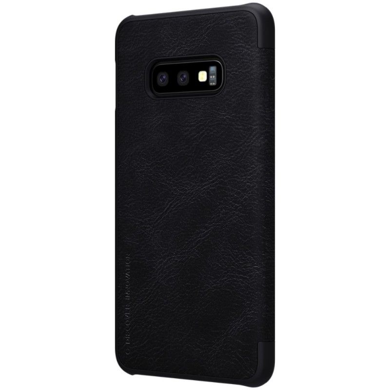 Læder Cover Samsung Galaxy S10e Hvid Nillkin Qin-Serie Original