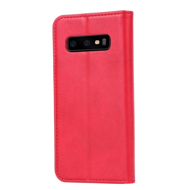 Læder Cover Samsung Galaxy S10e Sort Kortholder I Kunstlæder